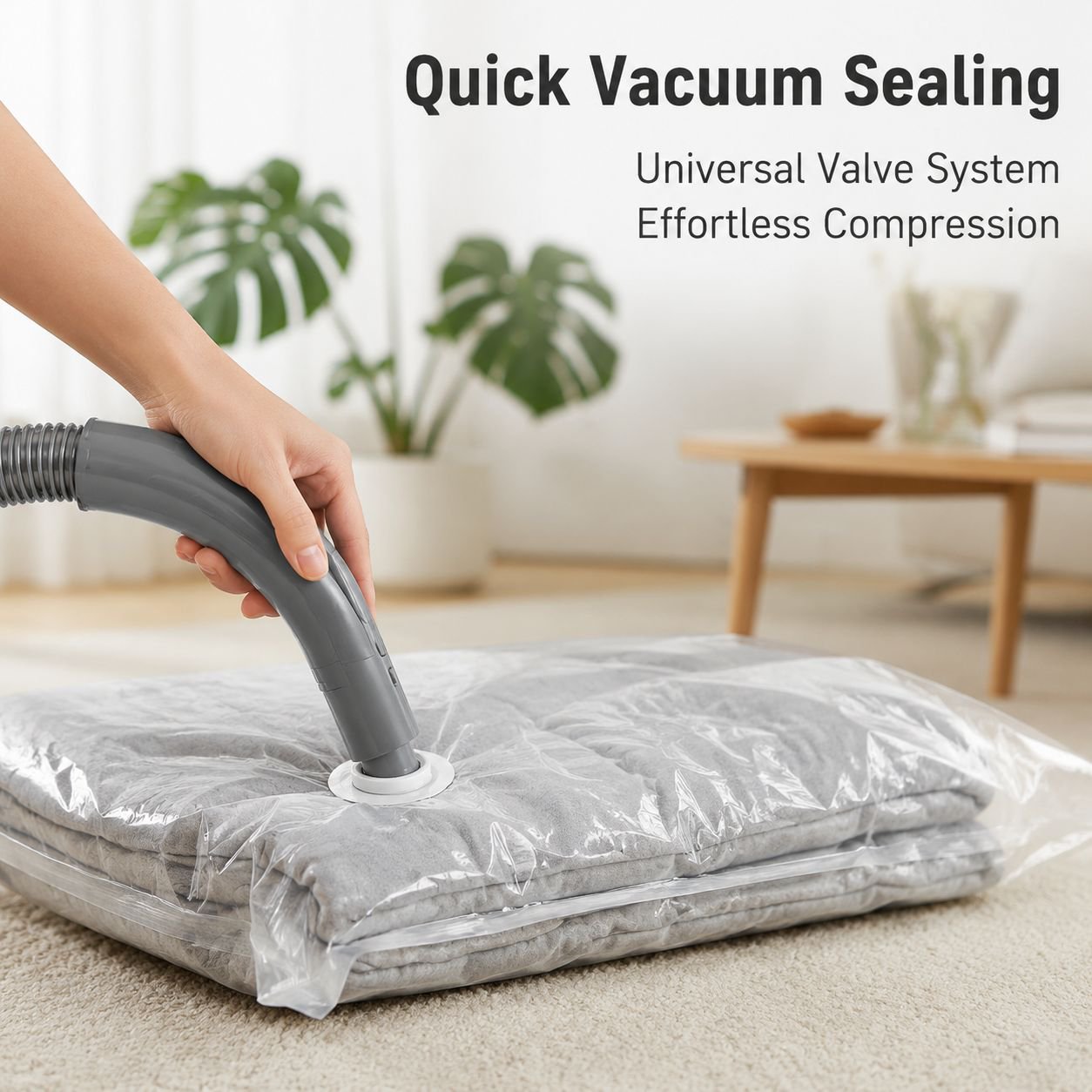 Vacuum compression storage bag