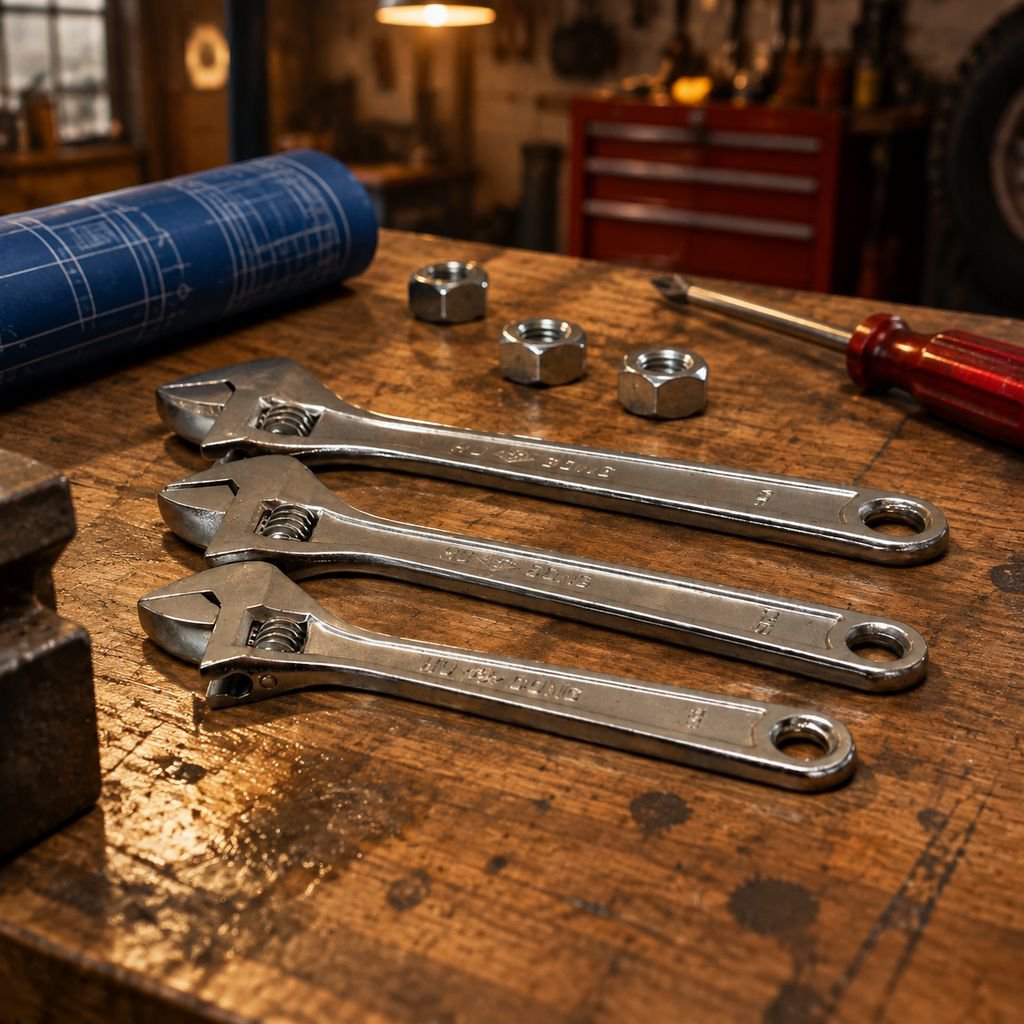 Multi-size Adjustable Chrome Wrench Hardware Tool