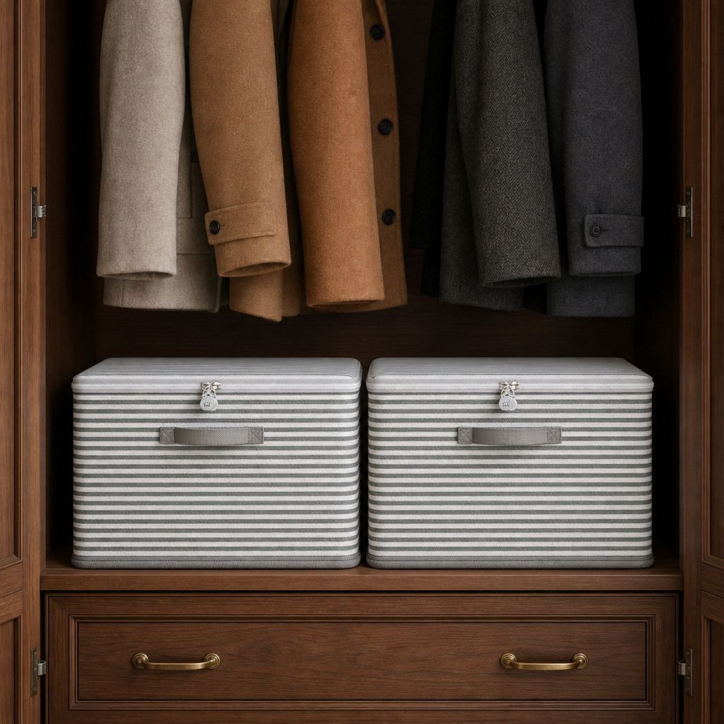 Collapsible Storage Box with Combination Lock for Home
