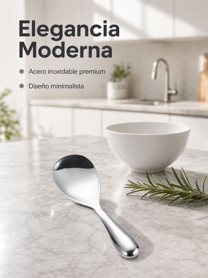 Cuchara grande antiadherente para arroz