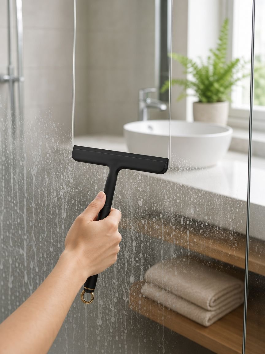 Window cleaning tool with ergonomic handle