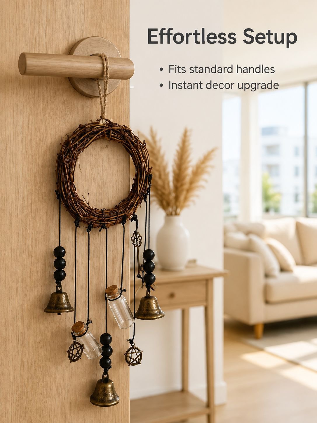 Bohemian witch doorbell decoration