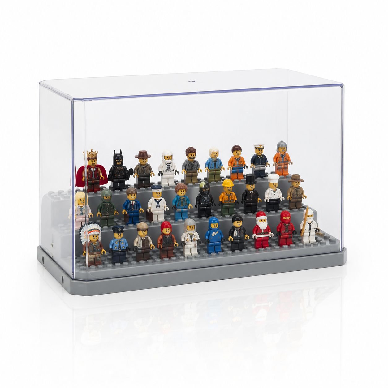 Building Block Storage Rack Organizer with Display Light