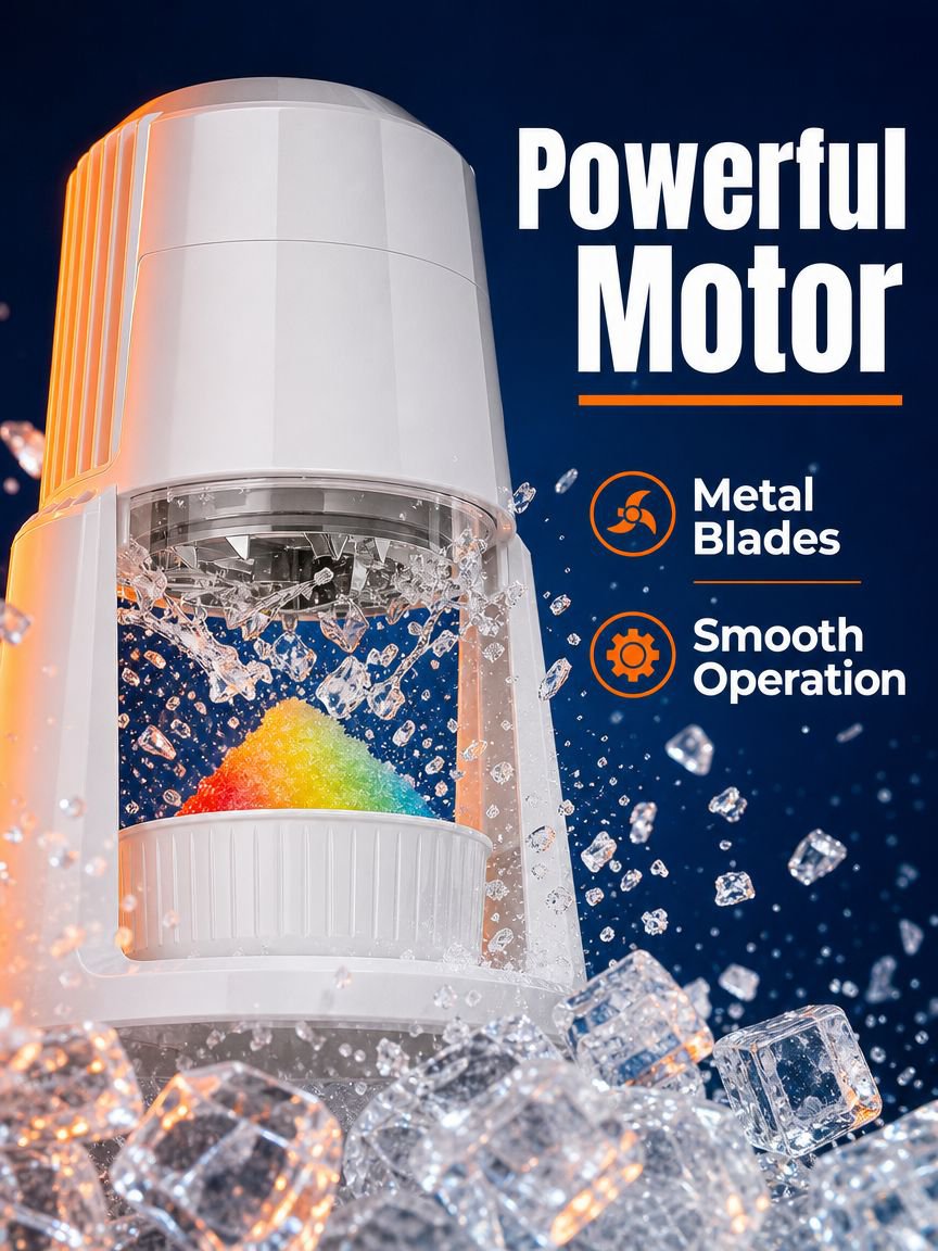 Fully Automatic Dual-Speed Ice Shaver