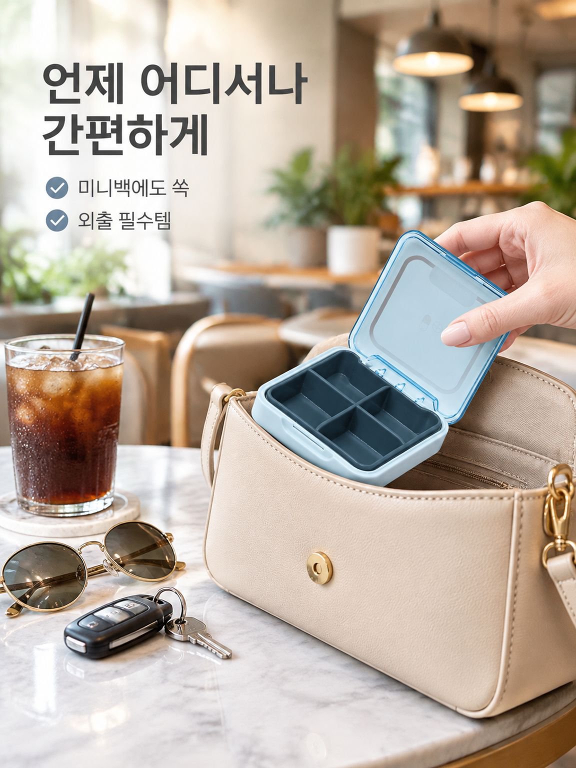 미니 약 케이스 약상자 여행 미니 밀봉 단단히 봉함 변휴식