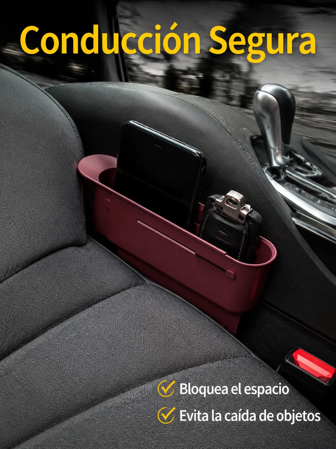 Caja de almacenamiento para ranuras del coche