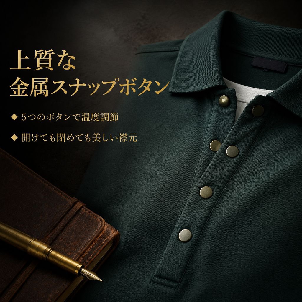メンズ秋ルーズフィットオールドマネースタイルポロネック長袖インナー