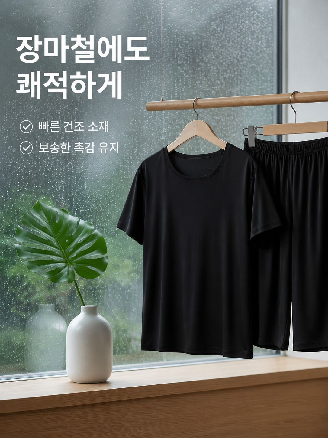 여름 아이스 실크 3종 홈웨어, 루즈핏 얇은 여성 파자마, 외출 가능