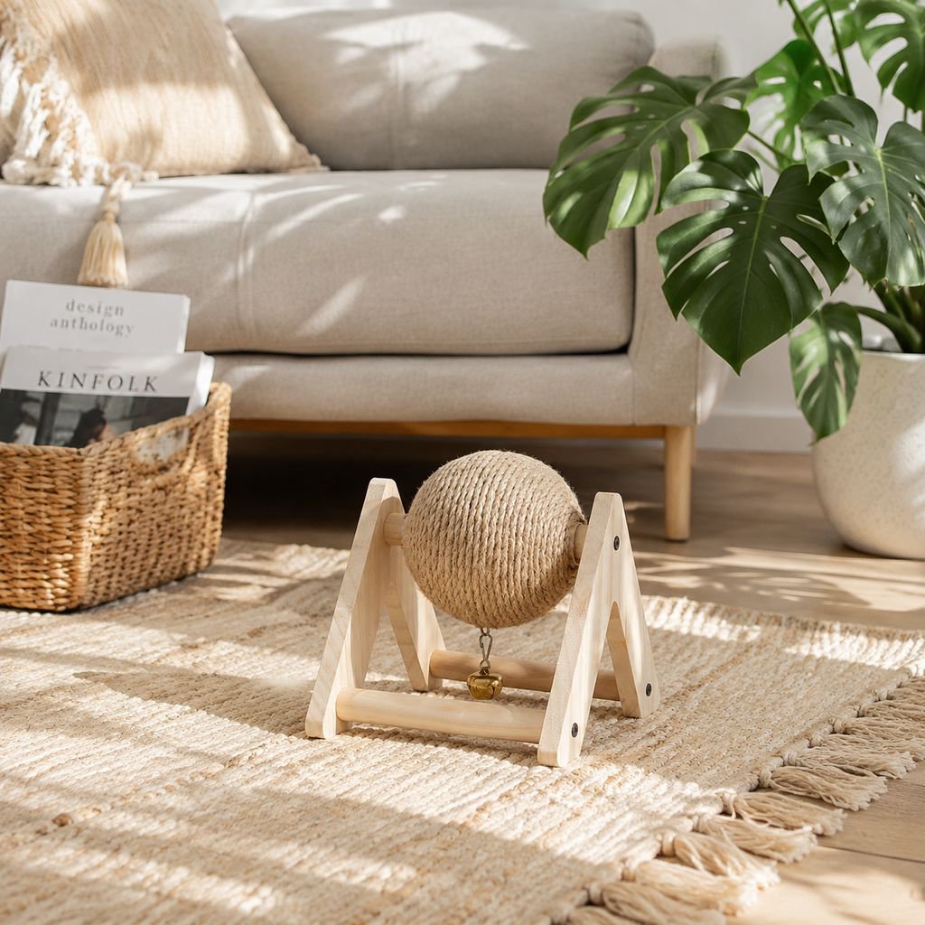 Rabbit-specific claw-grinding ball toy