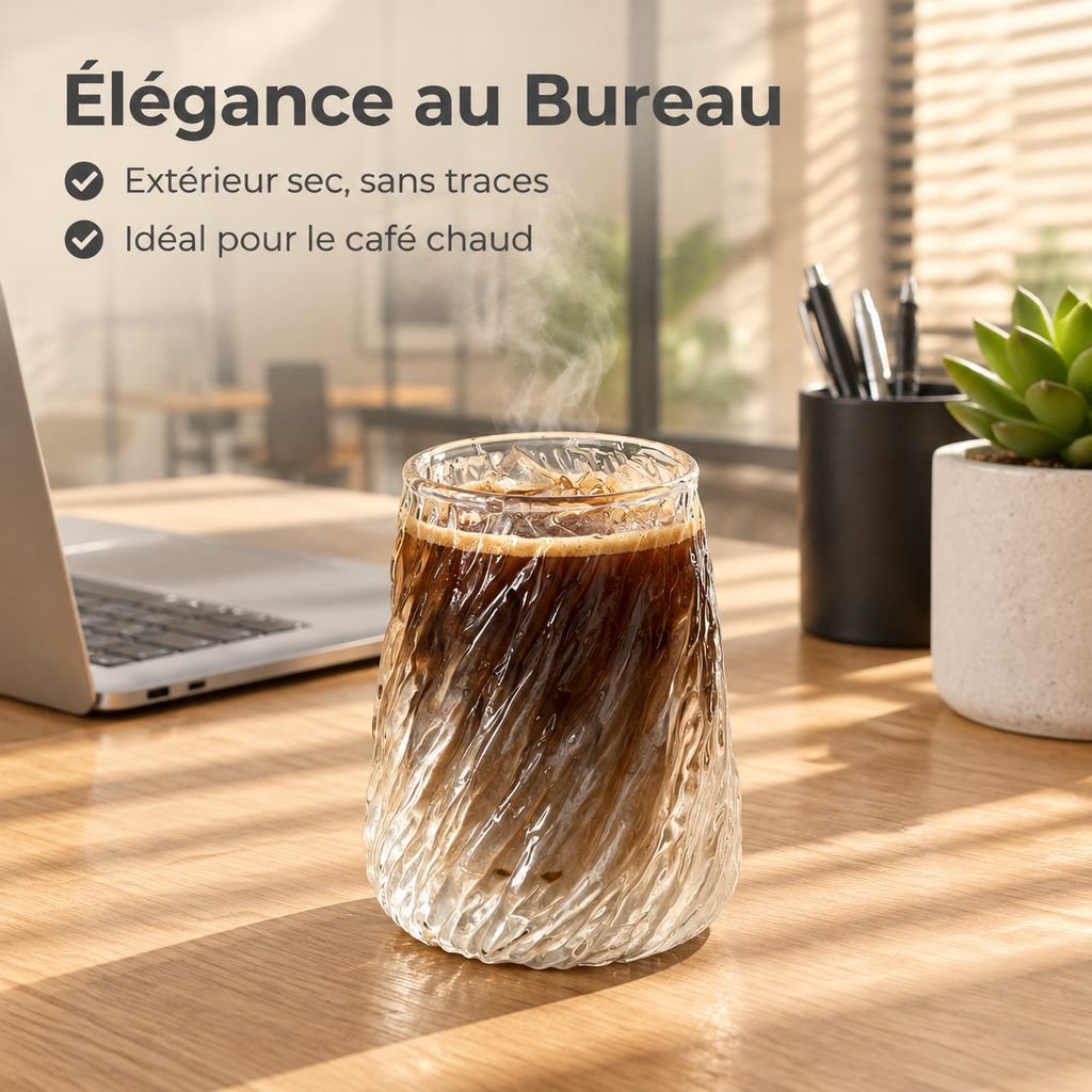 Verre en Borosilicate Résistant à la Chaleur Tasse à Café Latte