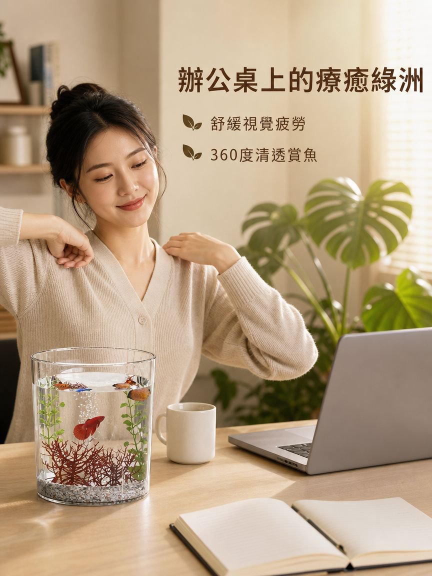 圓形生態魚缸
