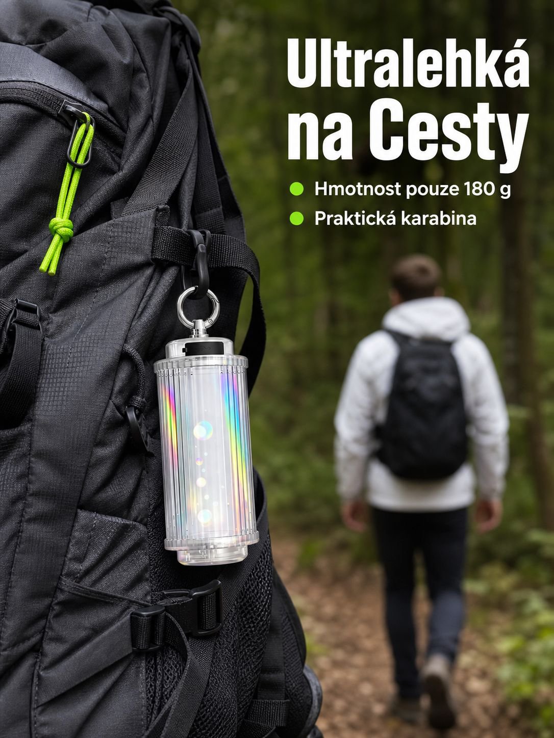 Venkovní kempingová lampa, atmosférická lampa do stanu