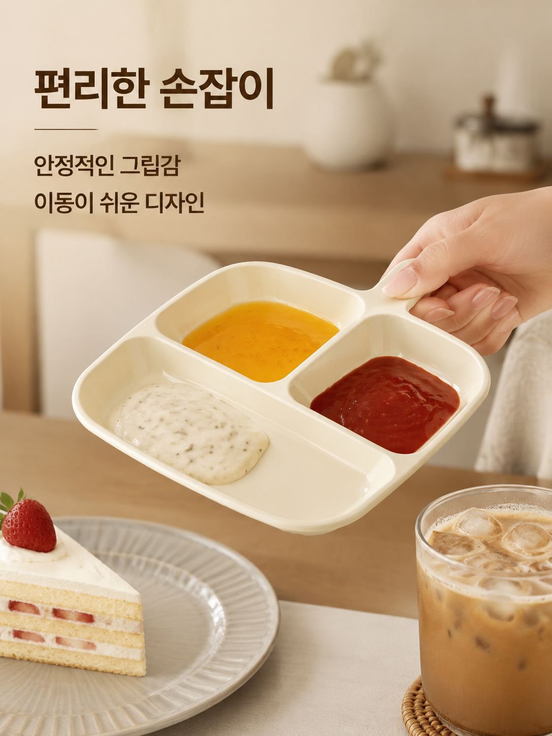 창의적인 미학 소스 플레이트