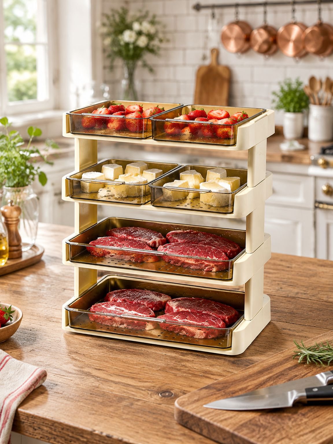 Étagère robuste et stable pour le rangement de cuisine