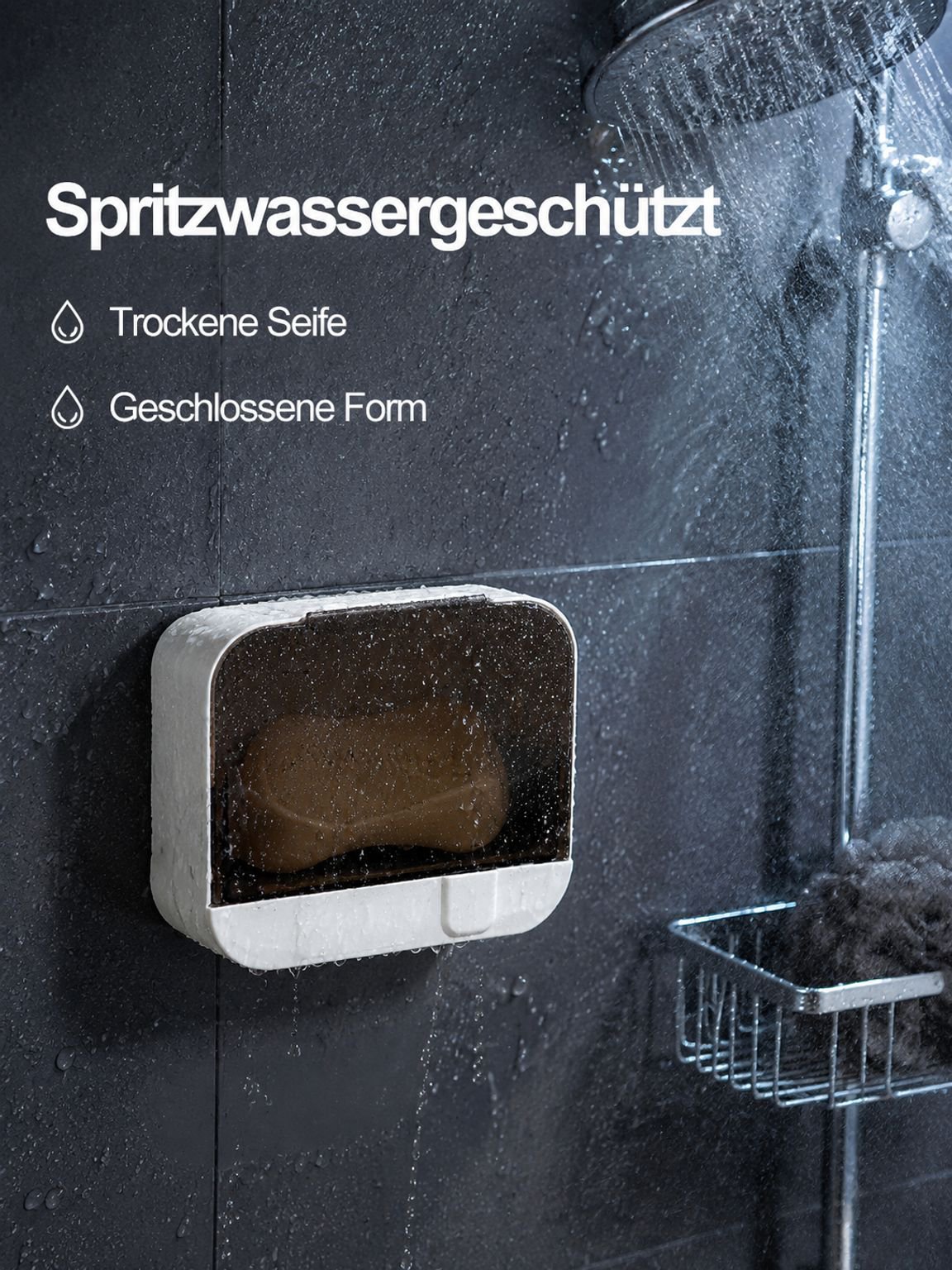 Bohrenfreie Badezimmer Ablage Wandmontierter Toilettenpapier- und Seifenhalter