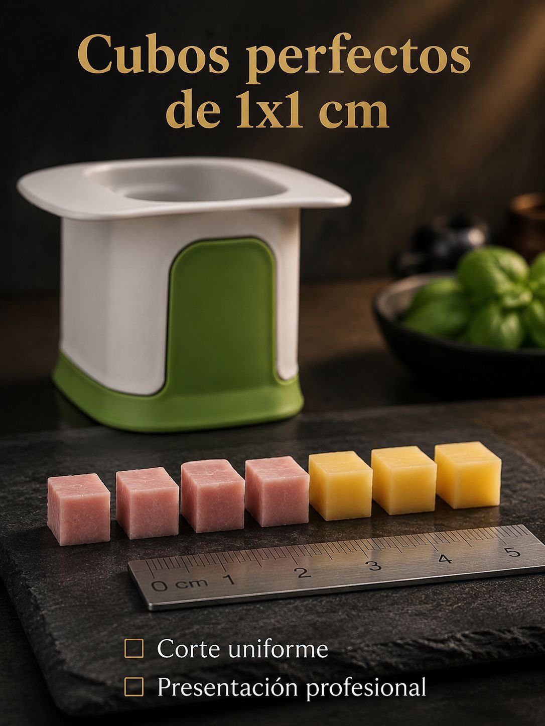 Utensilio de cocina multifuncional para cortar distintos ingredientes