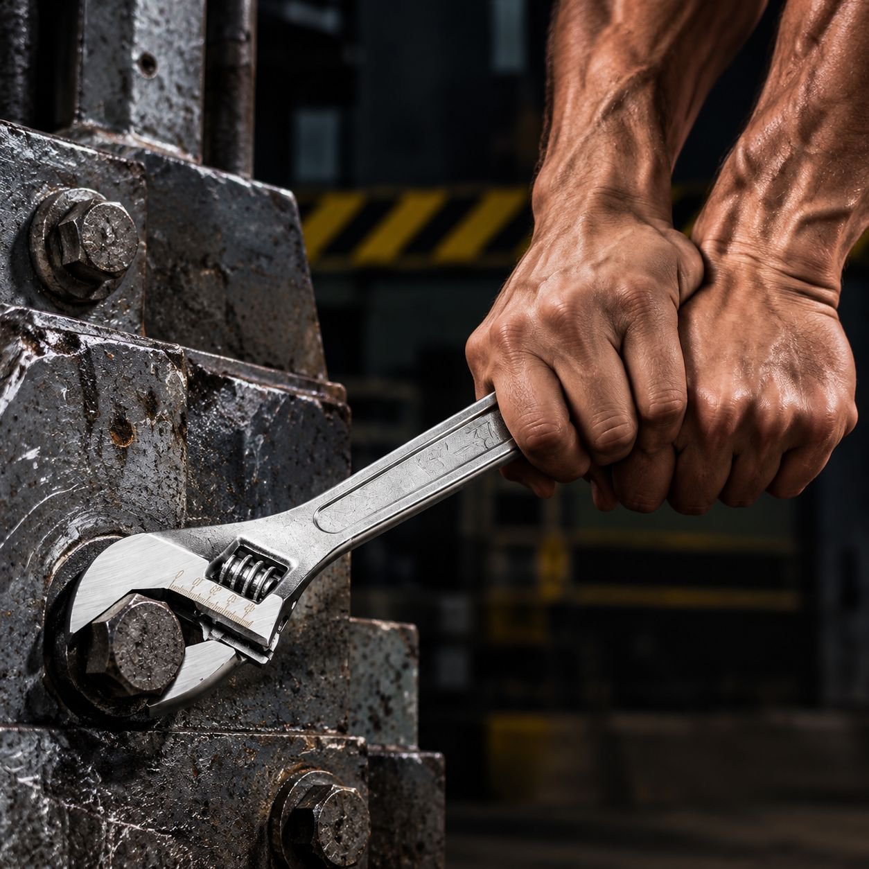 Heavy-duty carbon steel wrench for versatile use