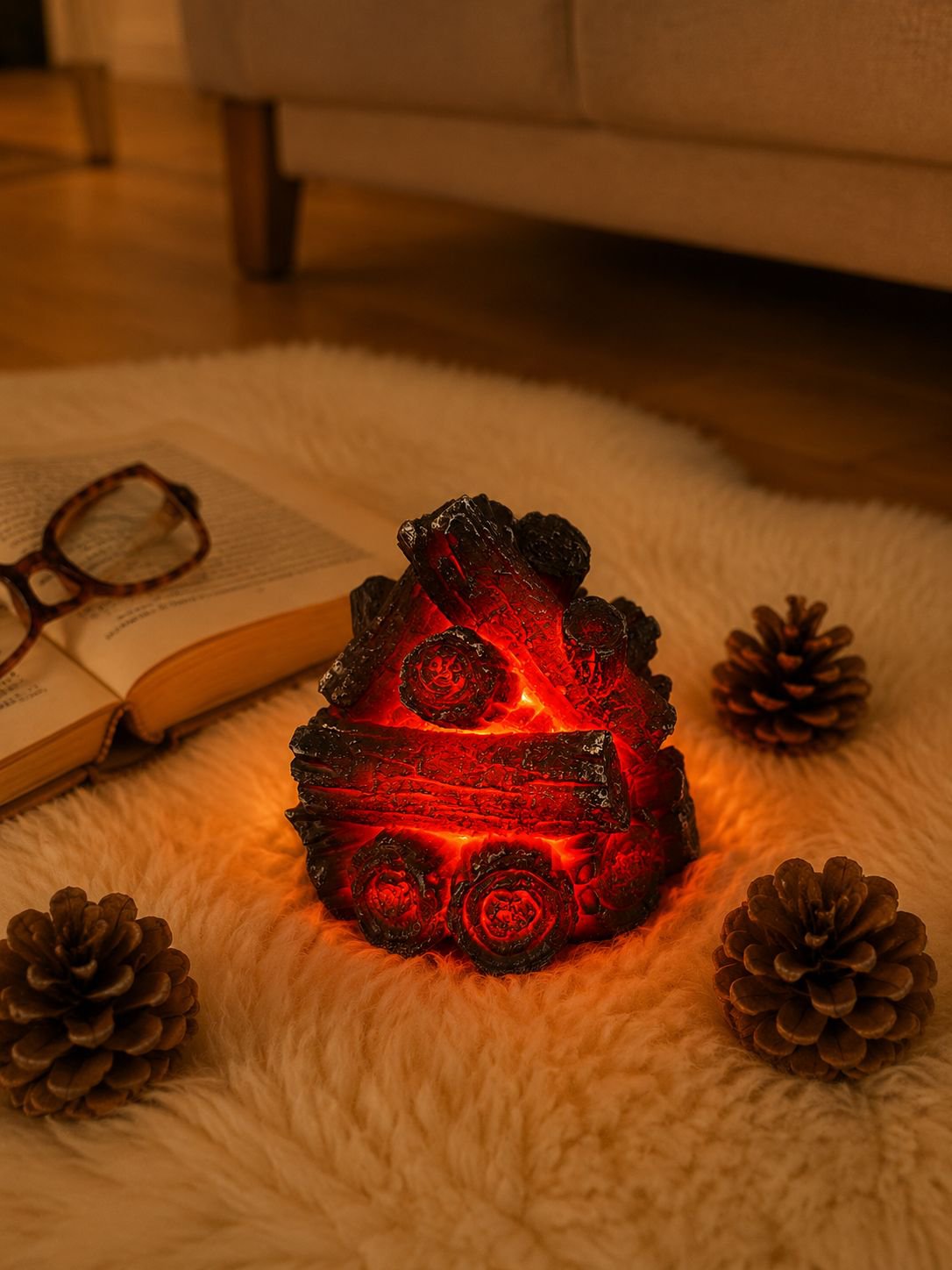Energy saving LED flame lamp with cozy ambient lighting
