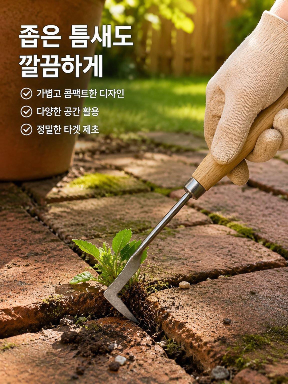 인공 7자 칼 제거 스테인리스 잡초 뽑기 신기