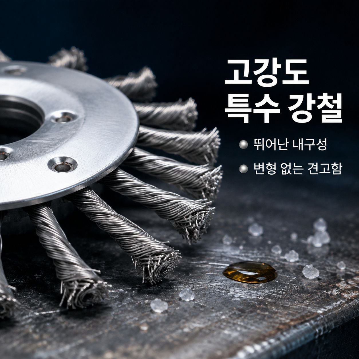 잔디깎이용 특수 강철 와이어 브러시 헤드