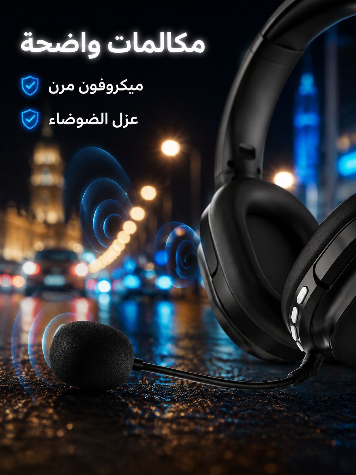 سماعة رأس بلوتوث متعددة الوظائف 4 في 1 