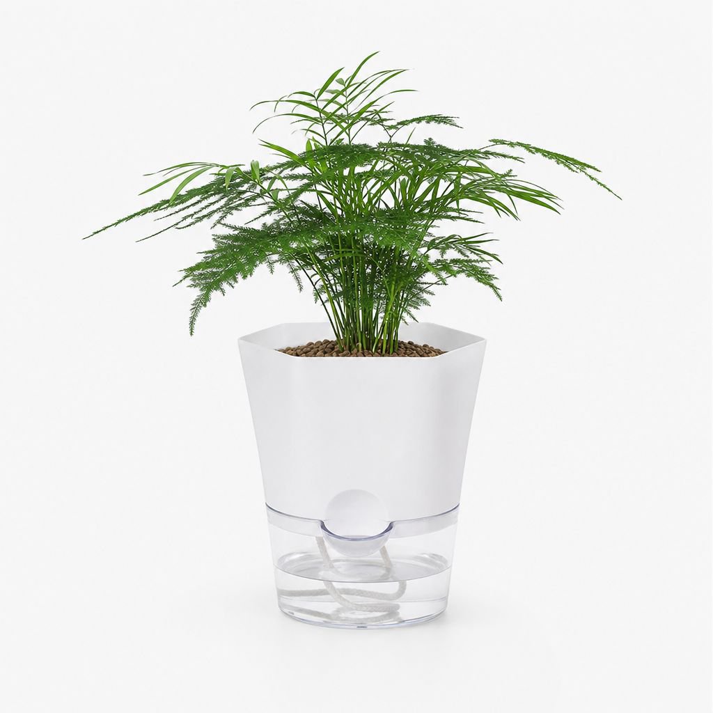 Simple Lazy Self-Watering Planter, Plastic Imitation Ceramic, Suitable for Pothos