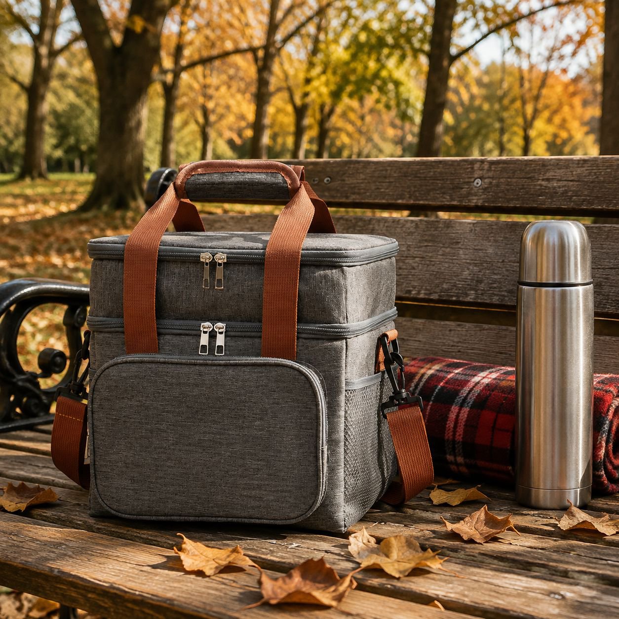 Outdoor große Kapazität Doppel-Schicht Isoliertasche Eistasche Lunchbag