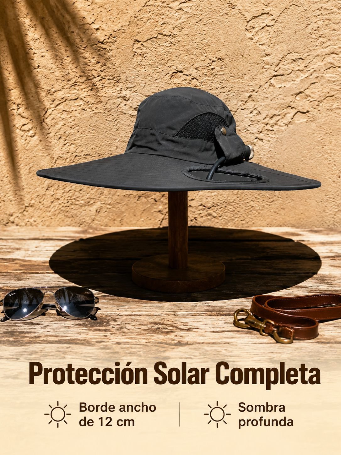 Sombrero de pescador de verano camuflajeado, protección solar y colores variados
