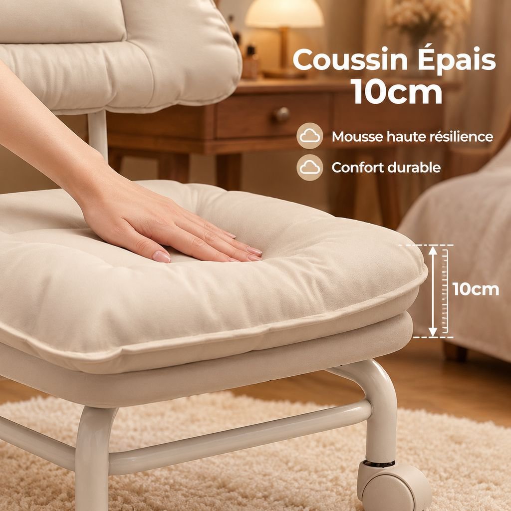 Nouvelle chaise nuage à roulettes universelles