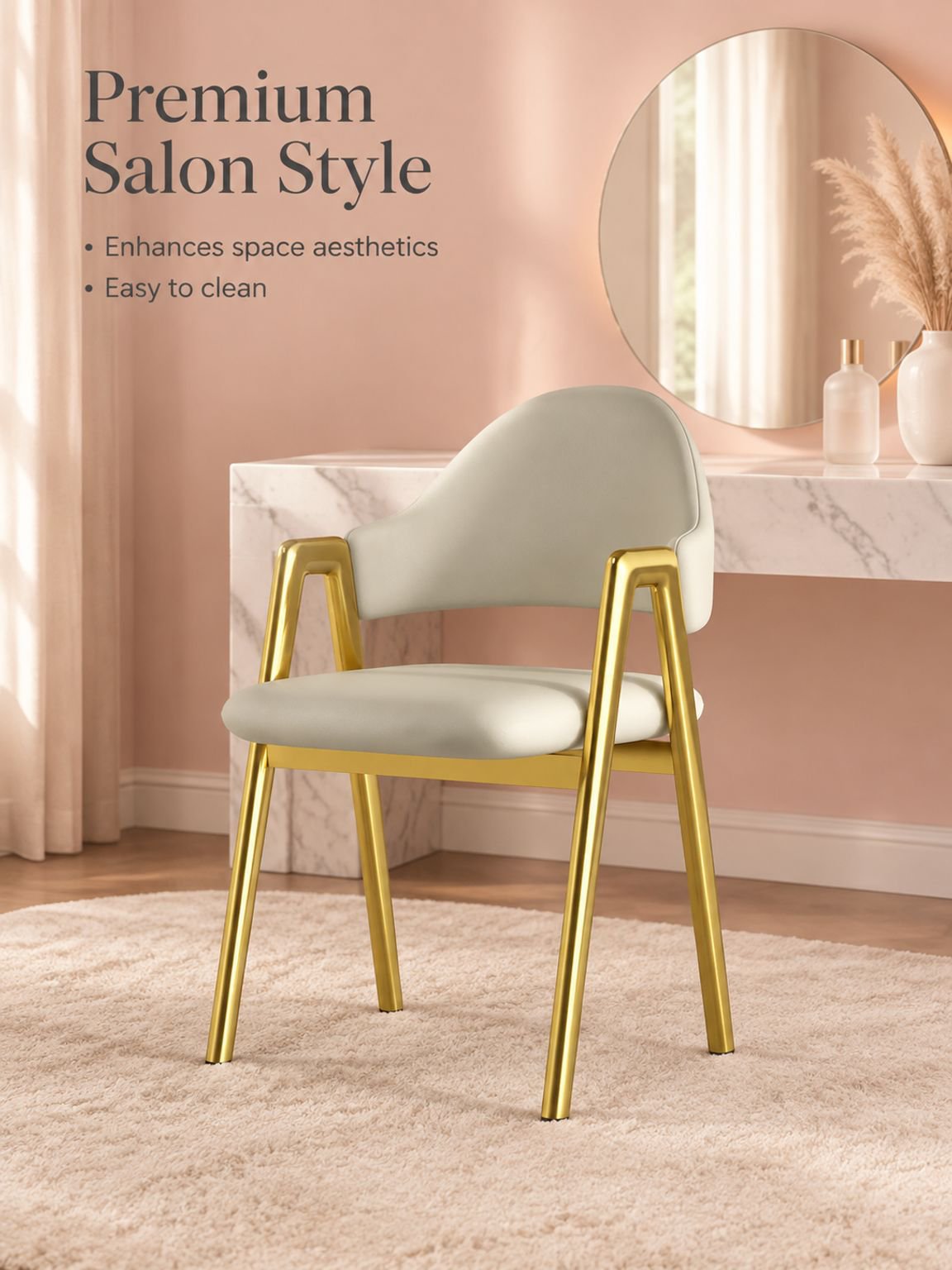 A-frame accent chair showcasing its backrest and elegant silhouette