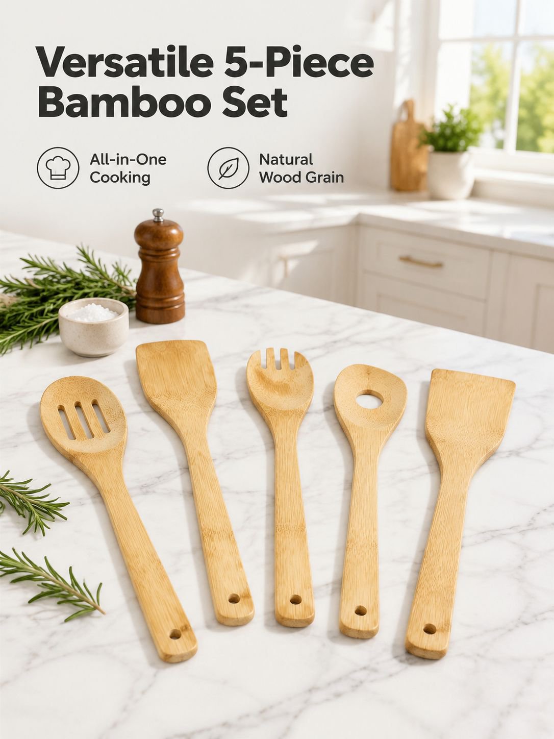 Natural Bamboo Kitchen Spatula