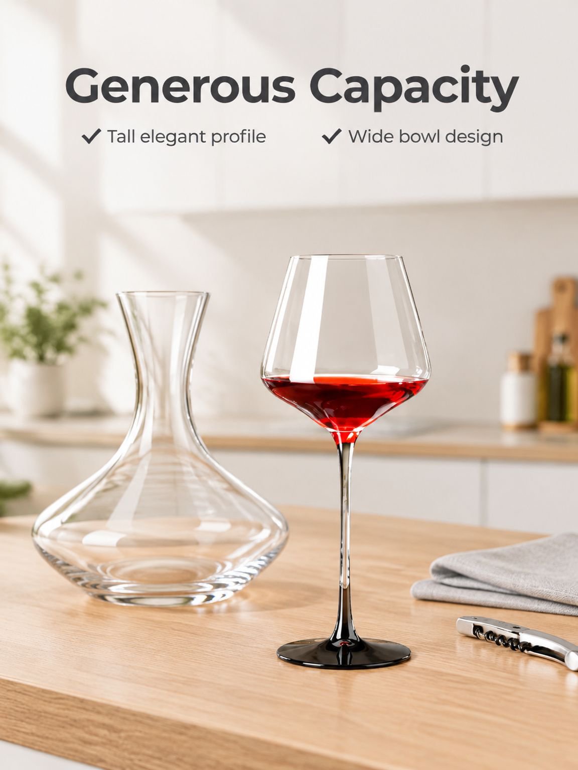 Large goblet for serving Burgundy and other red wines