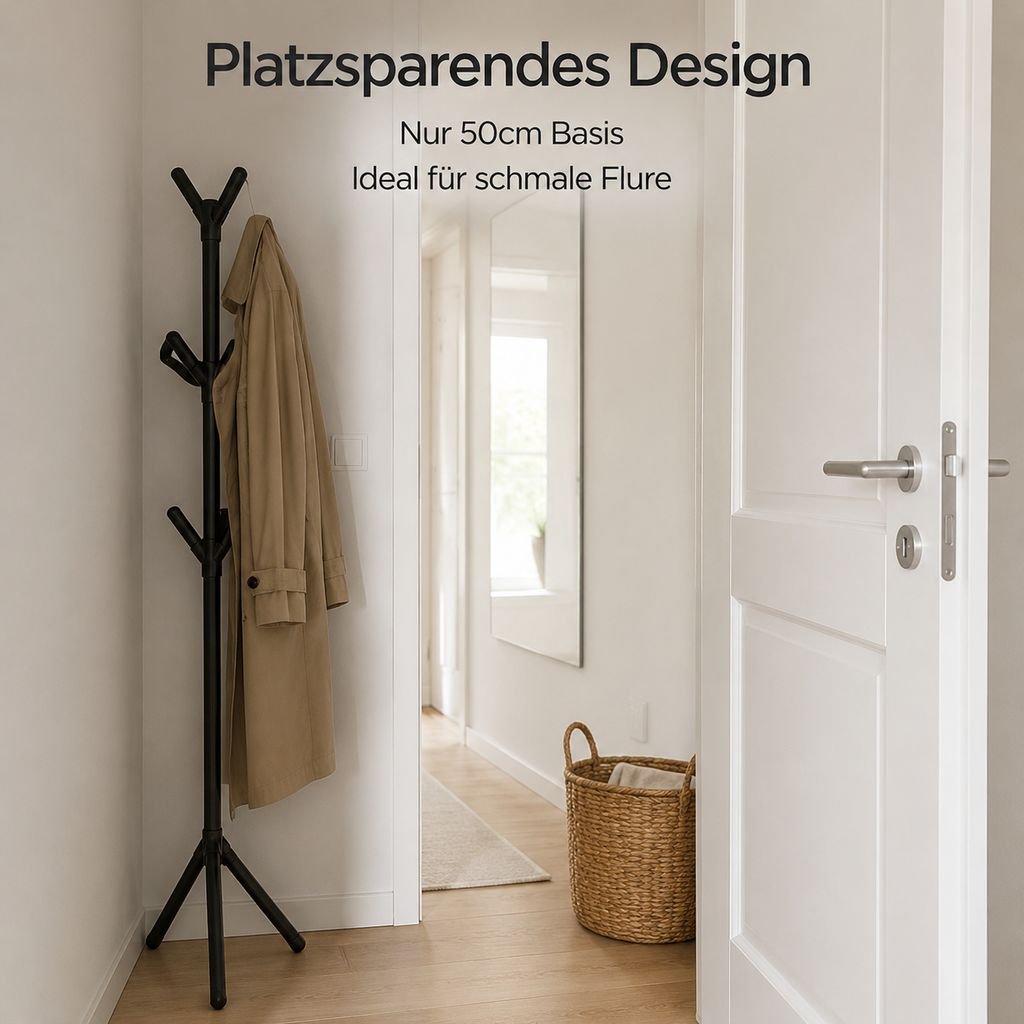 Schlichte, freistehende Garderobe für den Wohnbereich
