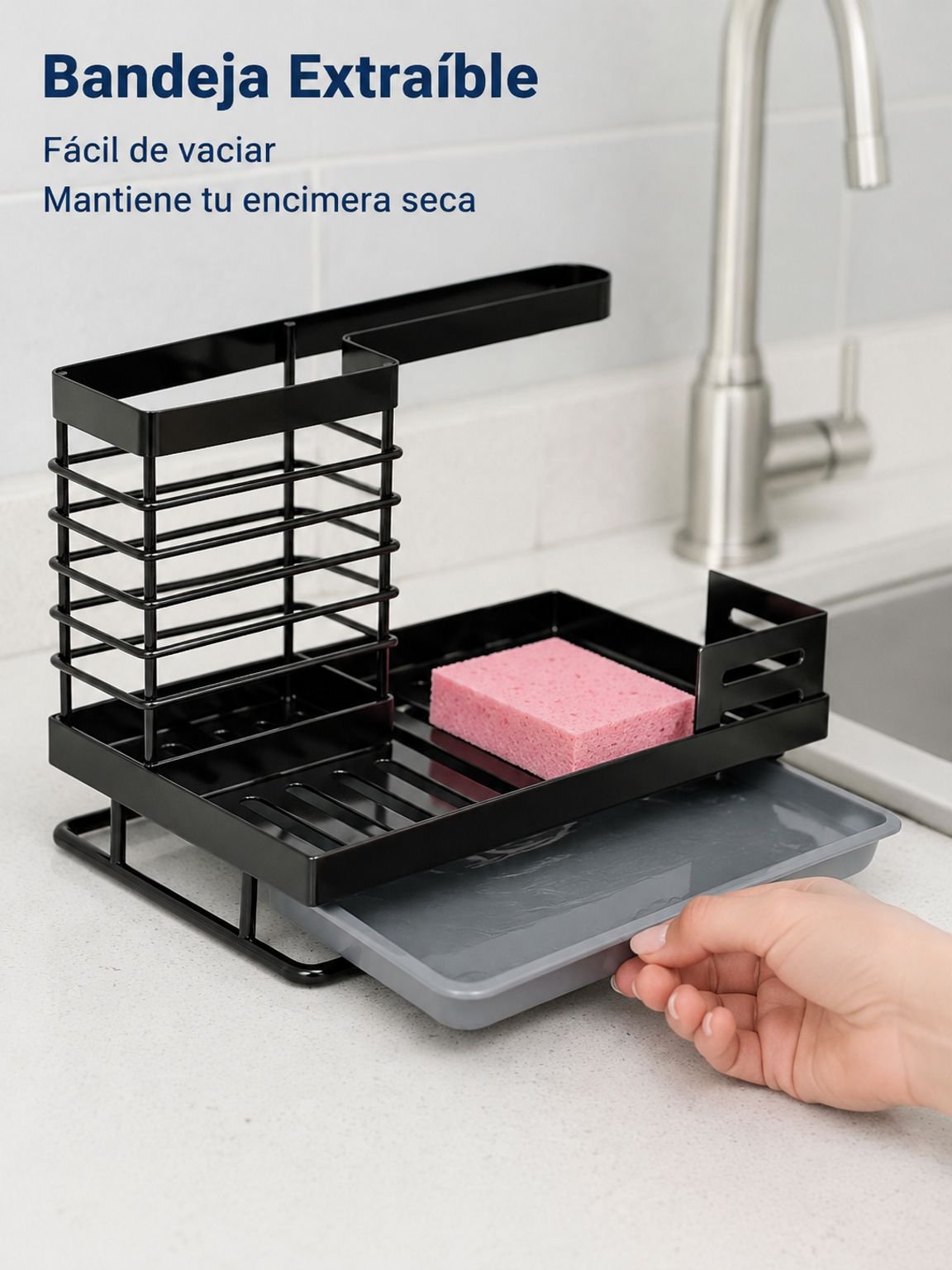 Escurridor de toallas y cepillos para encimera de cocina