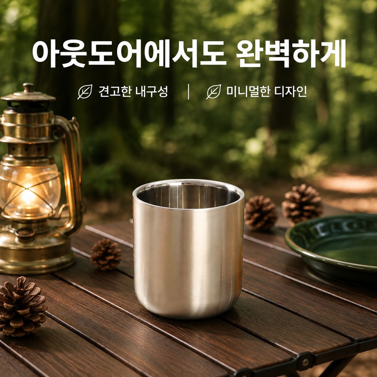 식품 등급 316 스테인리스 스틸 이중벽 물컵