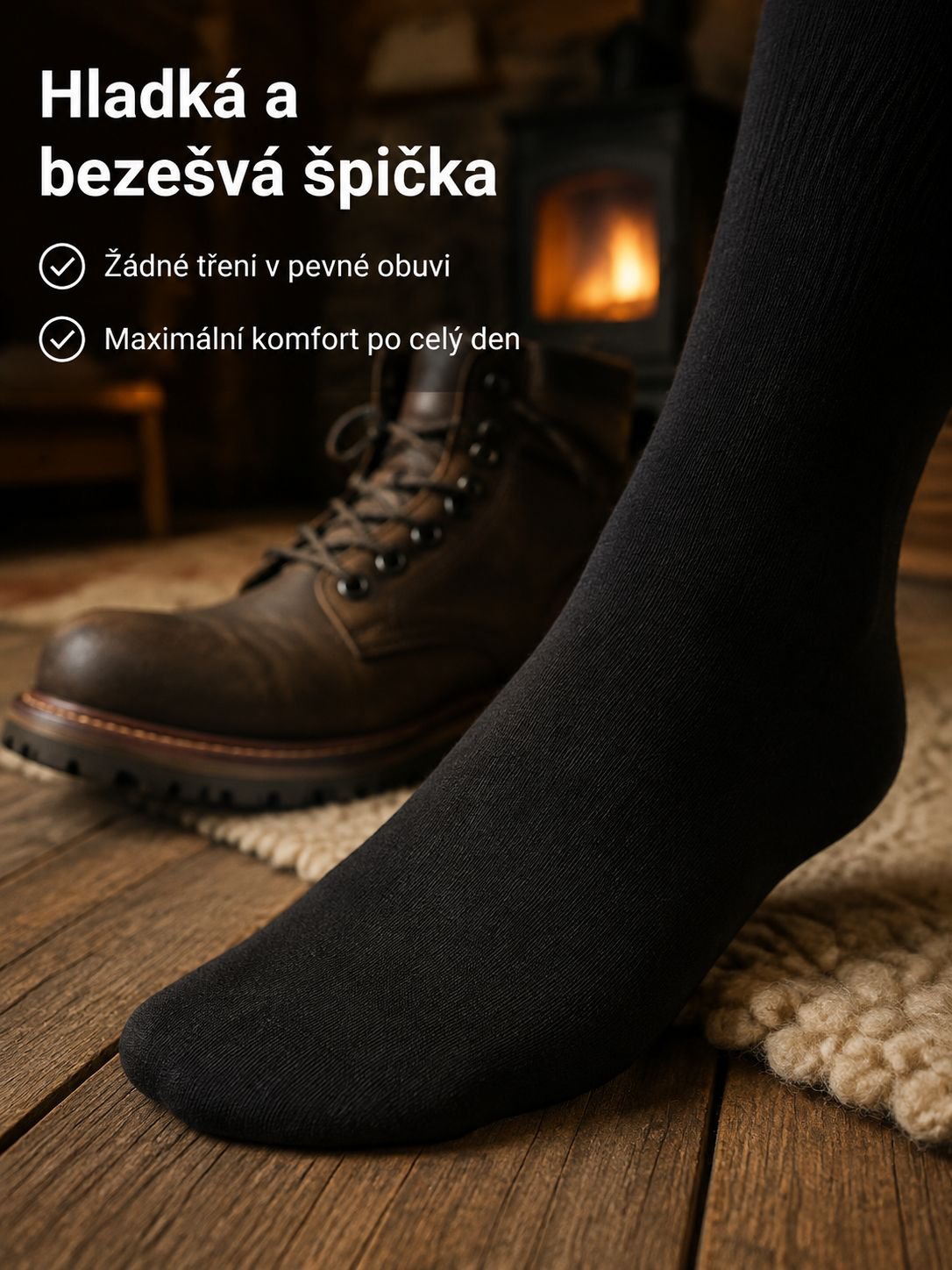 Pánské teplé silné fleecové ponožky střední délky