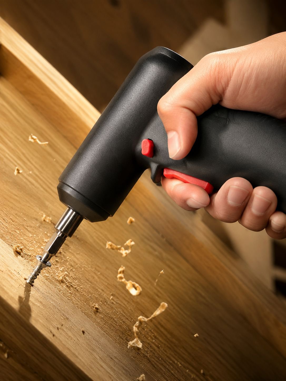 Compact lithium electric drill and screwdriver set for home use