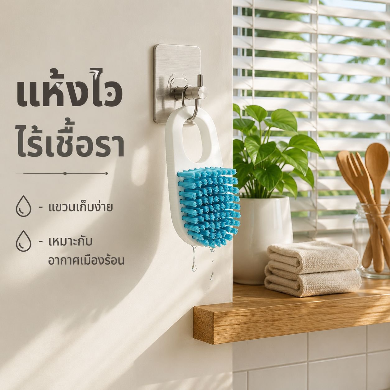 แปรงทำความสะอาดเขียงอเนกประสงค์