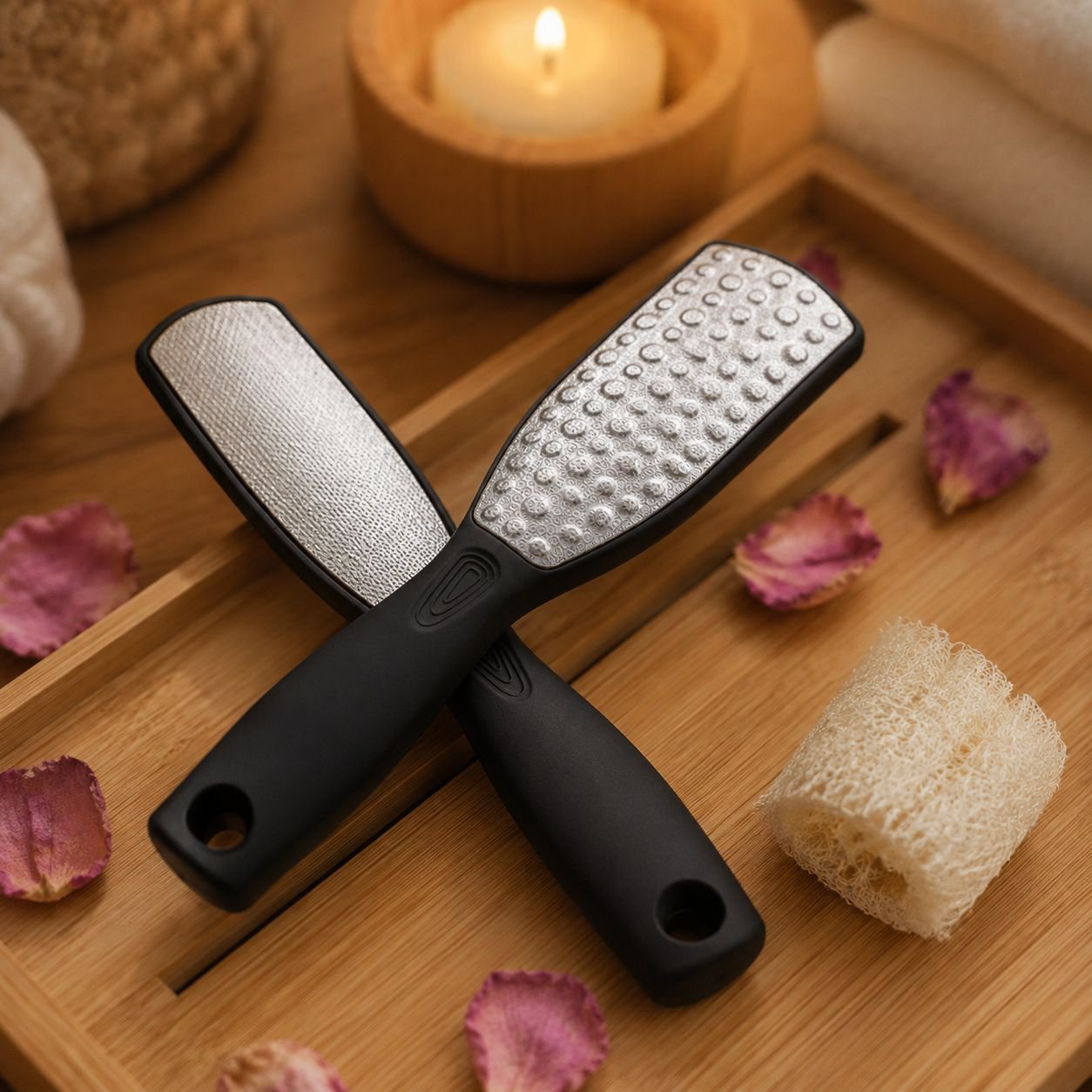 Stainless Steel Double-sided Foot File Skin Care Tool