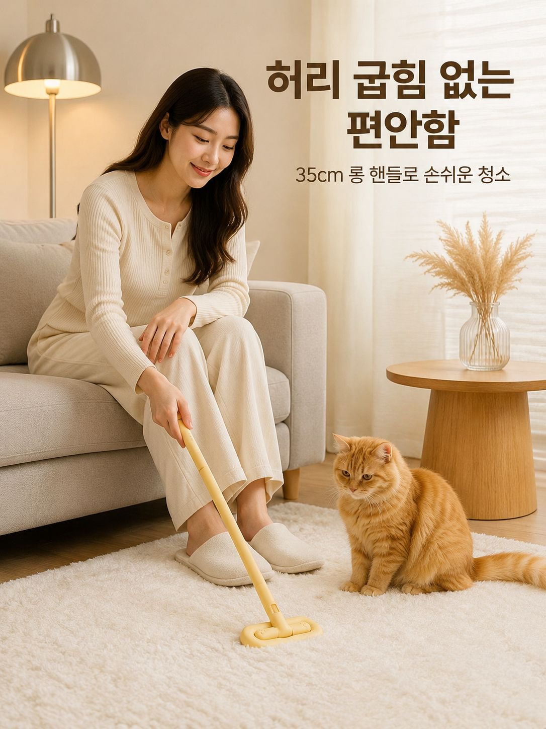 긴 손잡이 제모 브러시 점모기