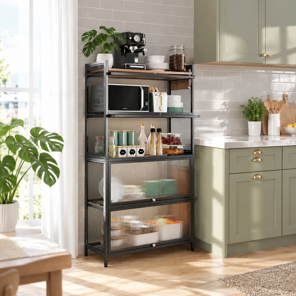Multi-Tier Kitchen Storage Cabinet