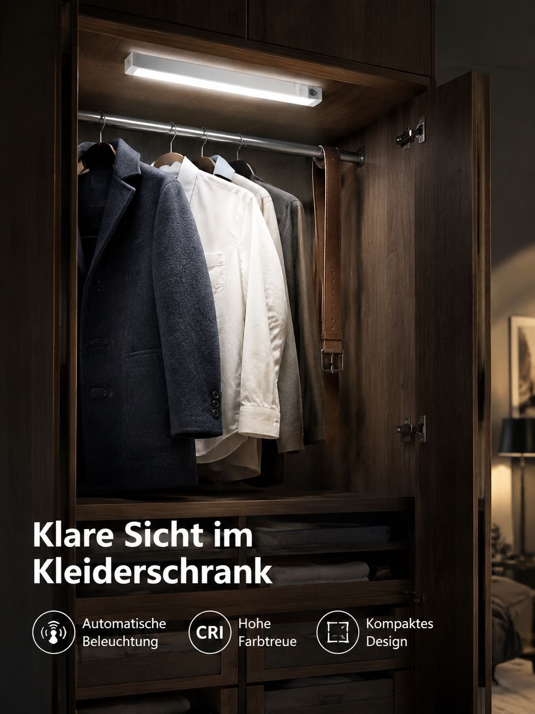 Kabellos und tragbar: LED-Lampe mit intelligentem Bewegungssensor
