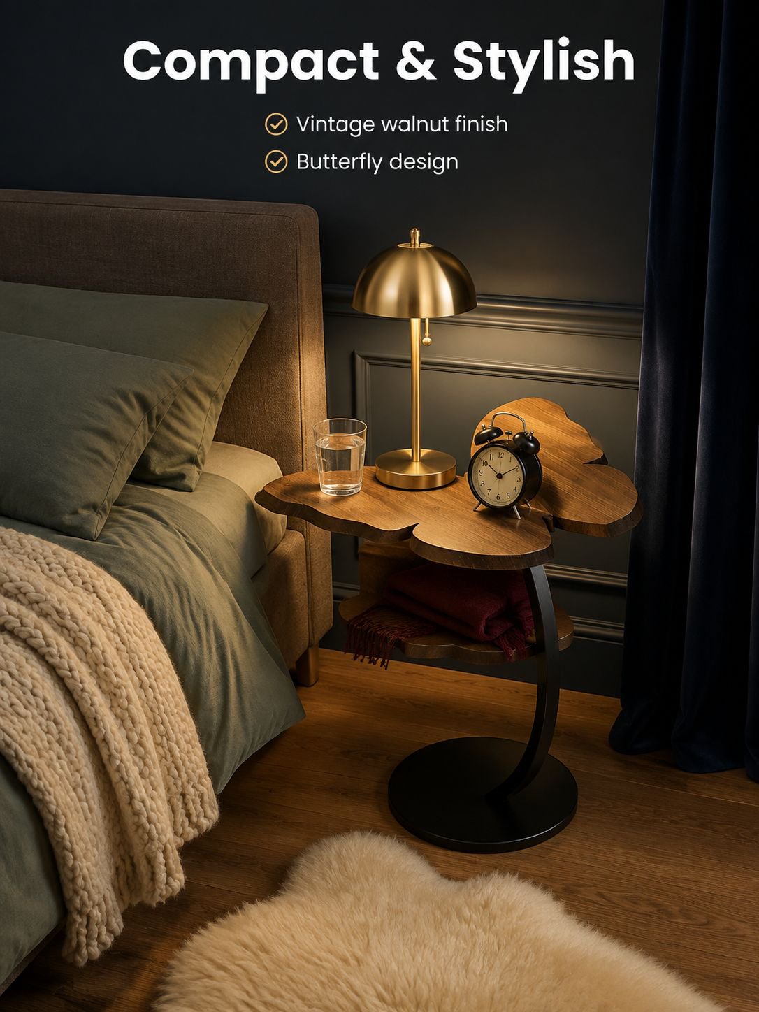 Multifunctional sofa side table