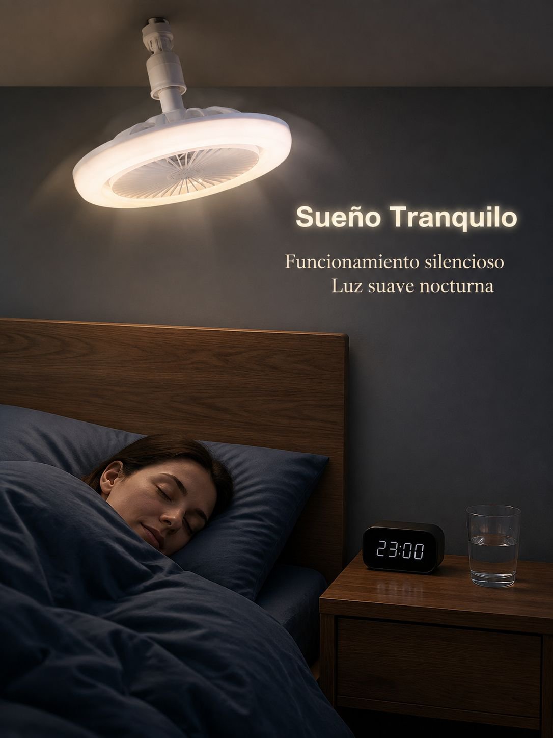Ventilateur de plafond avec lampe E27