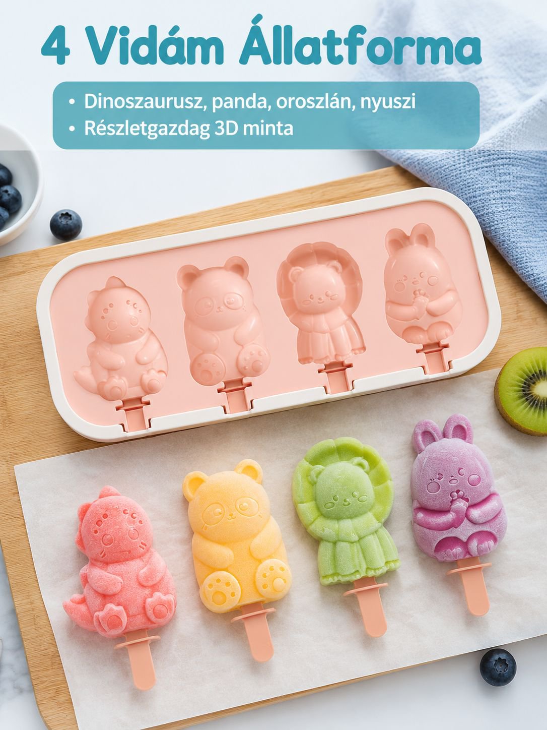 Szilikon házi jégkrémkészítő forma