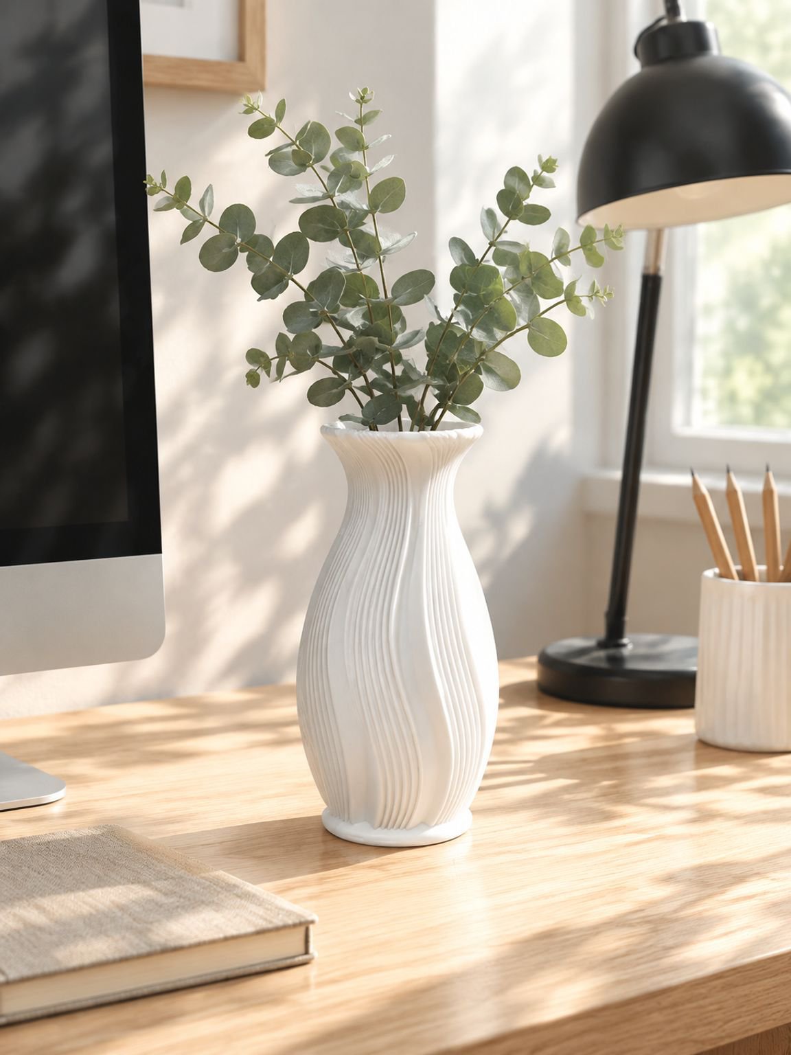 French Gradient Flower Vase with a glossy ombre finish
