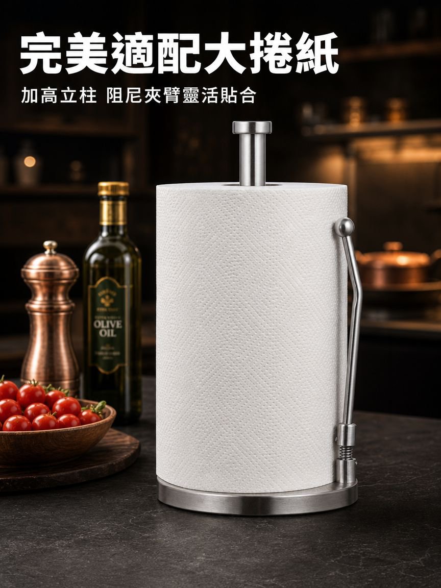 不銹鋼紙巾座卷紙架立式