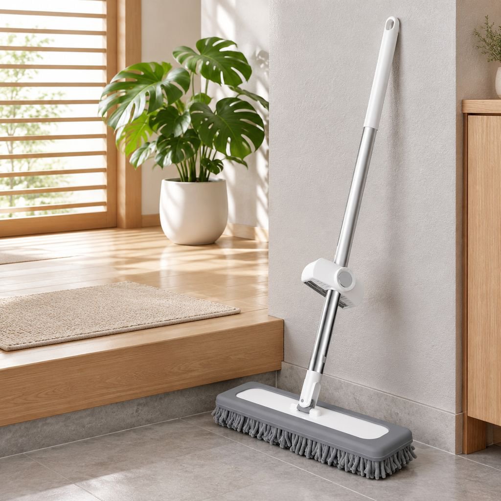 家庭用フラットモップ、ハンズフリー、広い面積に対応、乾湿両用、怠け者の必需品！