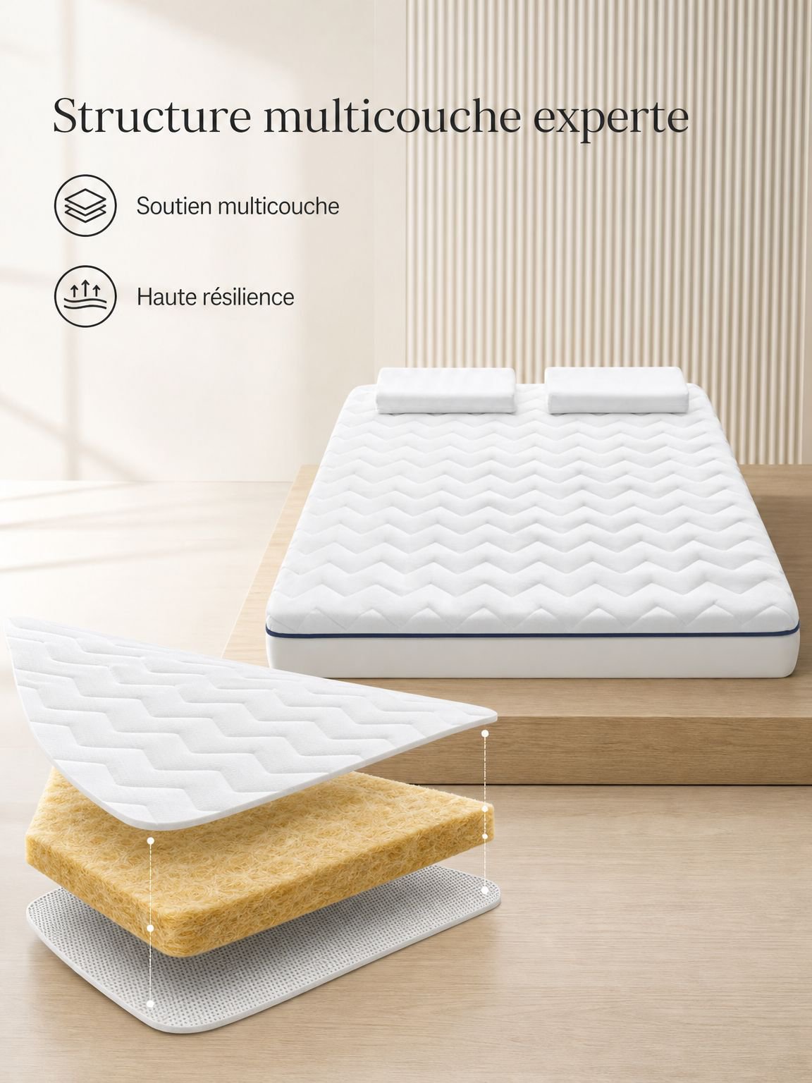 Matelas tatami épais en fibre de soja pour dortoir