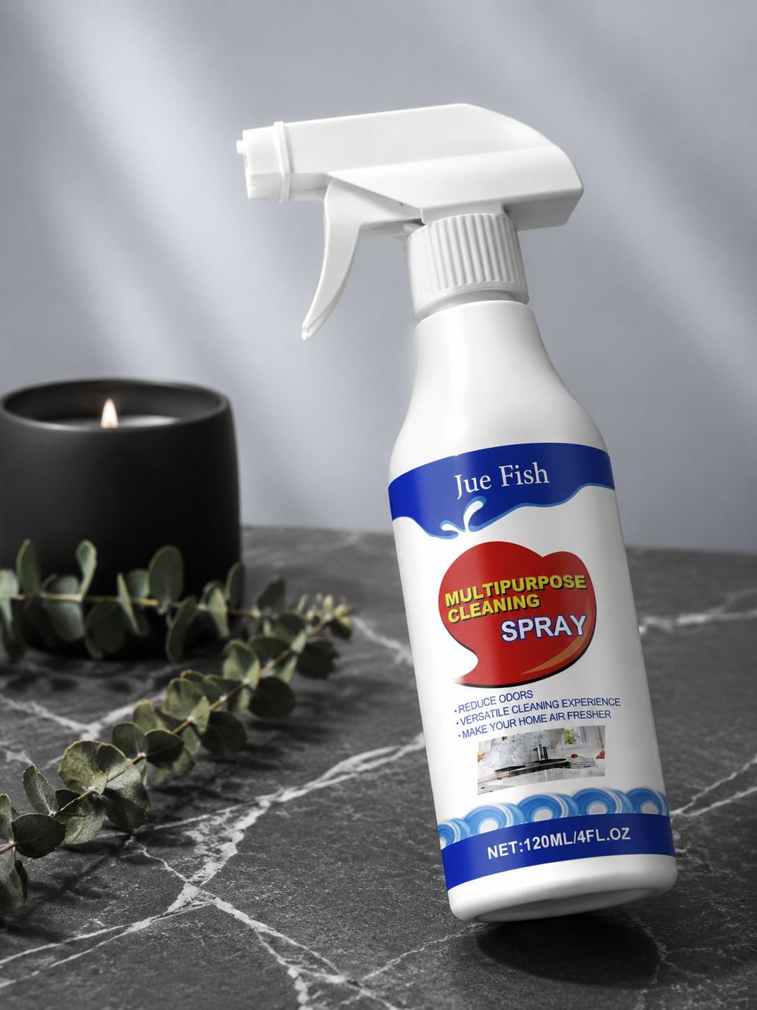 Multifunktionales Reinigungsspray für starke Küchenfettflecken